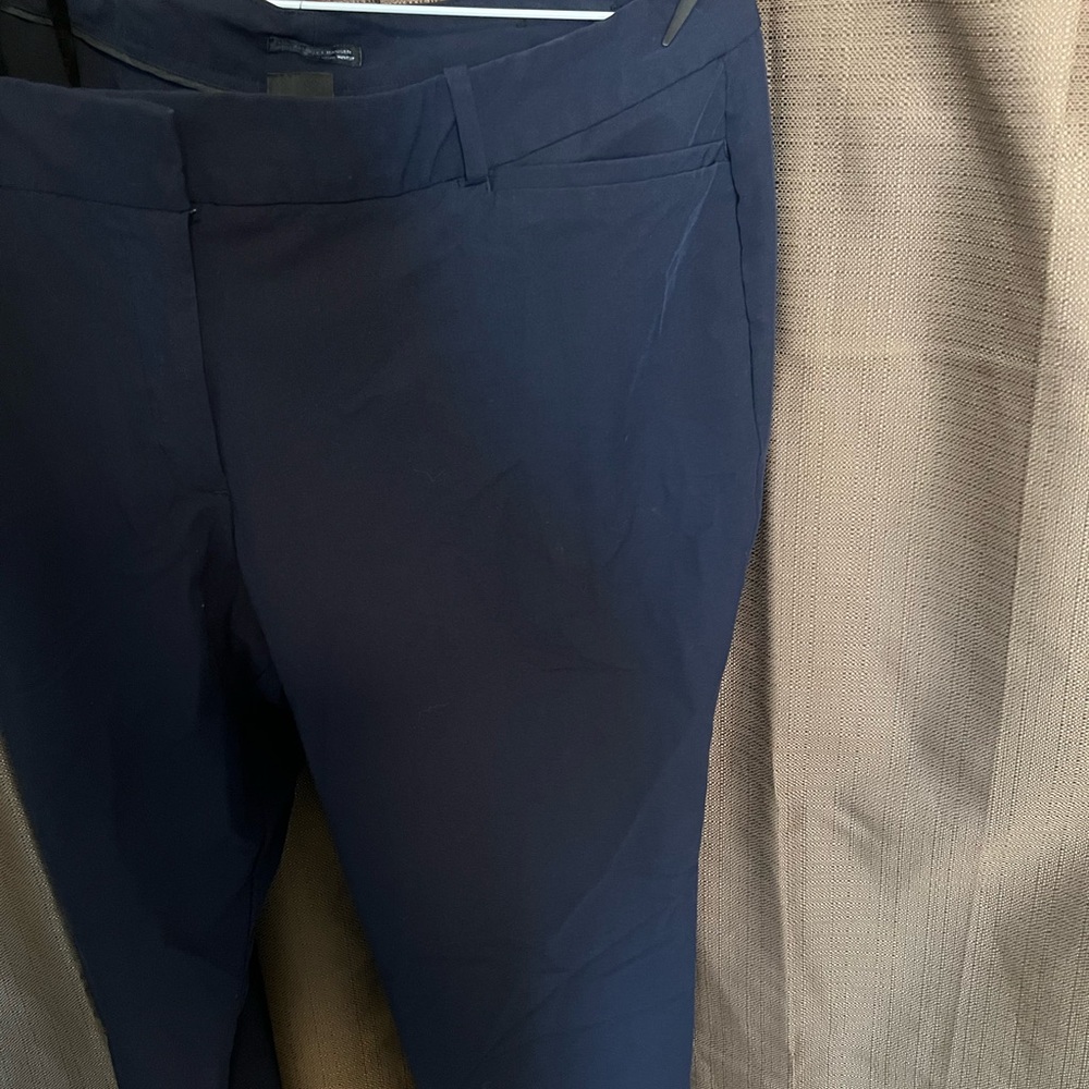Worthington Navy Blue Straight-Leg Dress Pants